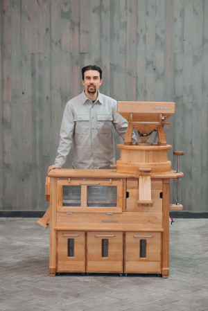 Stone mill for flour with sifter D30S mini