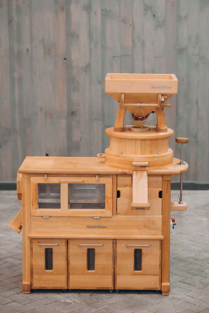 Stone mill for flour with sifter D30S mini