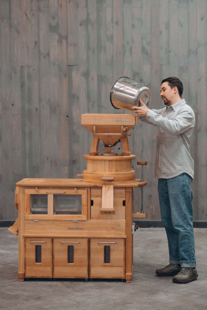 Stone mill for flour with sifter D30S mini