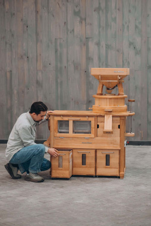 Stone mill for flour with sifter D30S mini