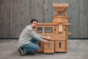 Stone mill for flour with sifter D30S mini