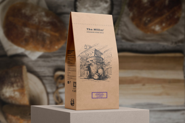 Whole grain millet flour from organic spelled