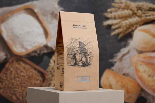 Flour mill from organic spelled seeded